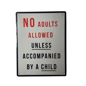 “ 8 1/2 x “ 11 in metal sign double sided new